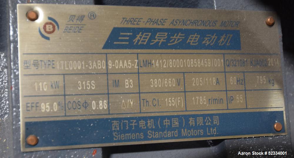 Used Yong Teng 72.5mm Co-Rotating Blocking Parallel Twin Screw Extruder