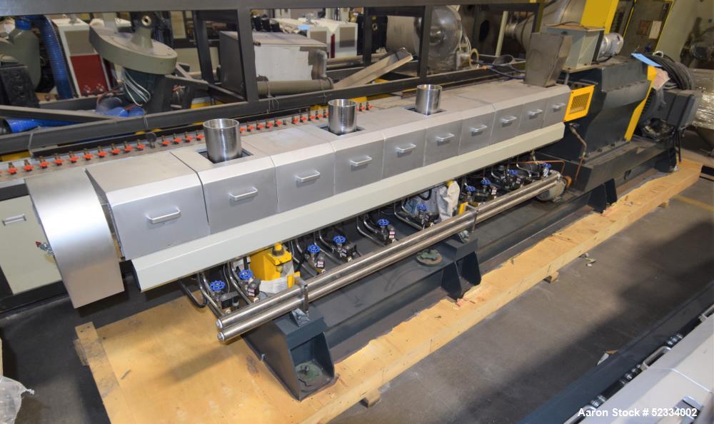Used Yong Teng 72.5mm Co-Rotating Blocking Parallel Twin Screw Extruder