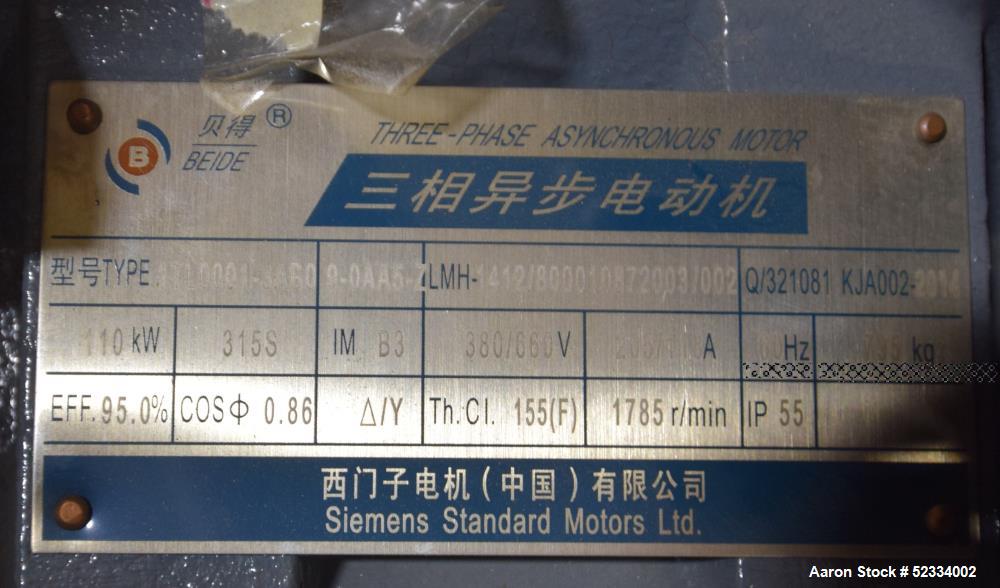 Used Yong Teng 72.5mm Co-Rotating Blocking Parallel Twin Screw Extruder