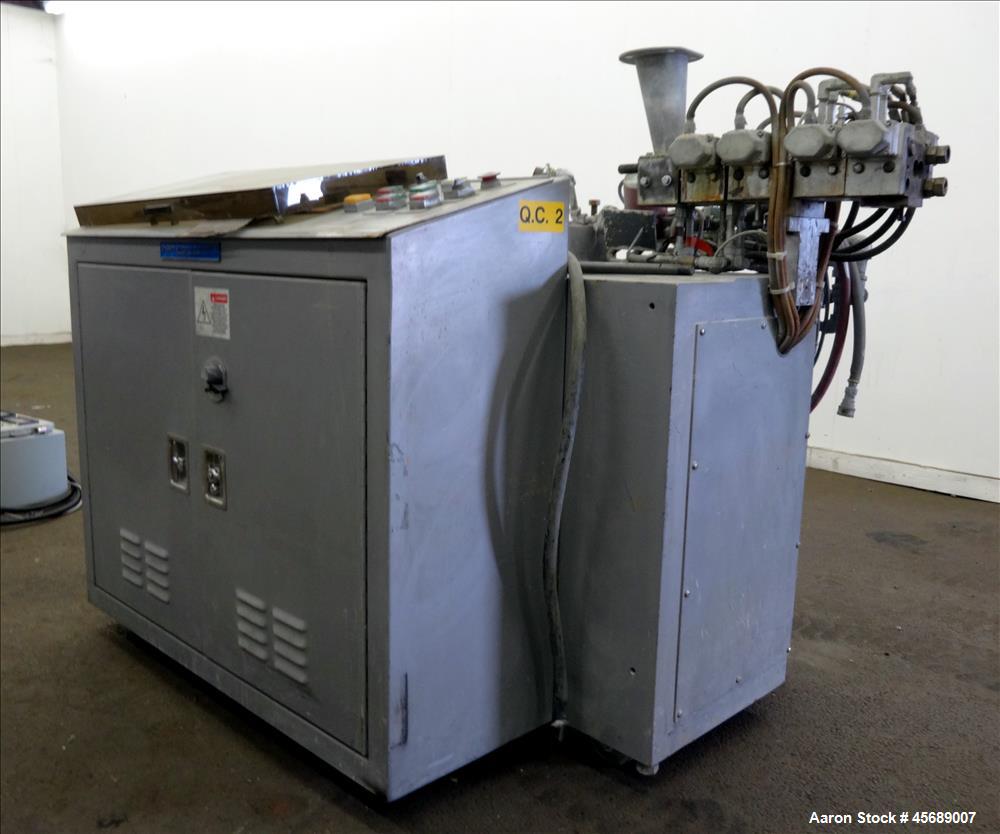 Used- Werner & Pfleiderer Twin Screw Extruder, Model 7SK-30, (2) 30 mm screws.2 zone electrically heated water cooled barrel...