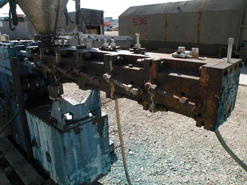 Used Werner Pfleiderer 58mm Continua Twin Screw Extruder, Type 58/28