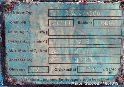 Used Werner Pfleiderer 58mm Continua Twin Screw Extruder, Type 58/28