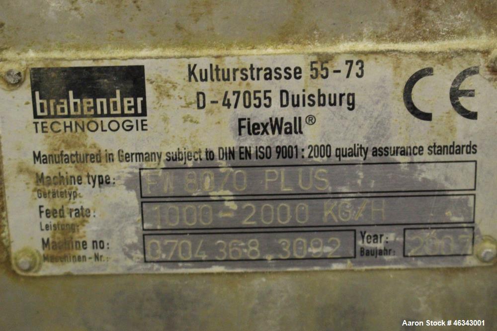 Used Werner & Pfleiderer ZSK 120MM Twin Screw Extruder.