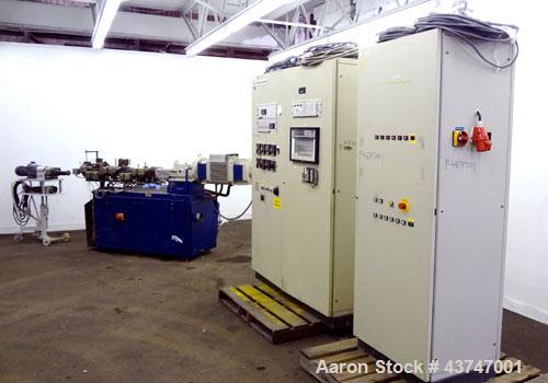 Used Werner Pfleiderer 30mm Twin Screw Extruder, Type ZSK 30 w 9/2. Co-Rotating intermeshing side by side screw design. Approximate 39 to 1 L/D ratio. 10 Barrel sections, (1) feed section, no hopper,...