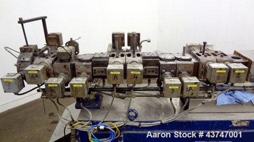 Used Werner Pfleiderer 30mm Twin Screw Extruder, Type ZSK 30 w 9/2. Co-Rotating intermeshing side by side screw design. Approximate 39 to 1 L/D ratio. 10 Barrel sections, (1) feed section, no hopper,...
