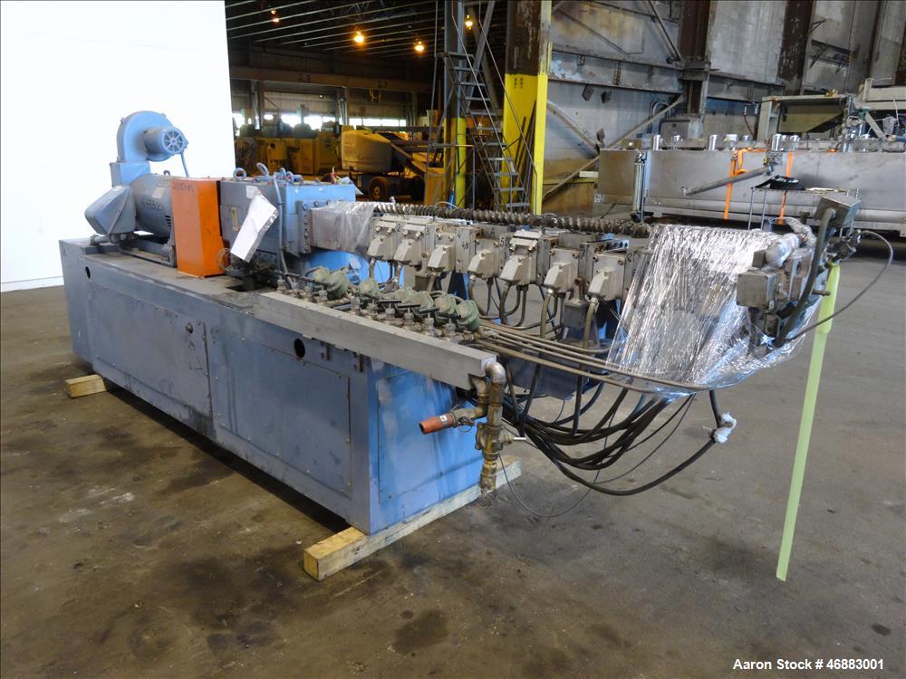 Used 40MM Werner & Pfleiderer Model ZSK40F 32.5E Co-Rotating Twin Screw Extrude