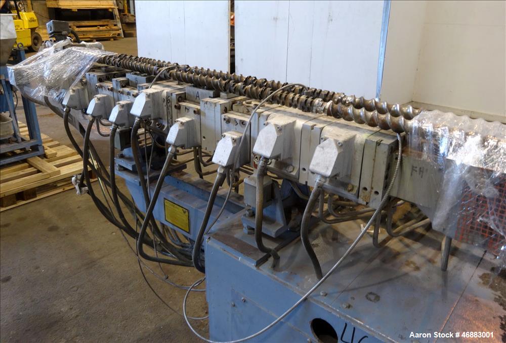 Used 40MM Werner & Pfleiderer Model ZSK40F 32.5E Co-Rotating Twin Screw Extrude