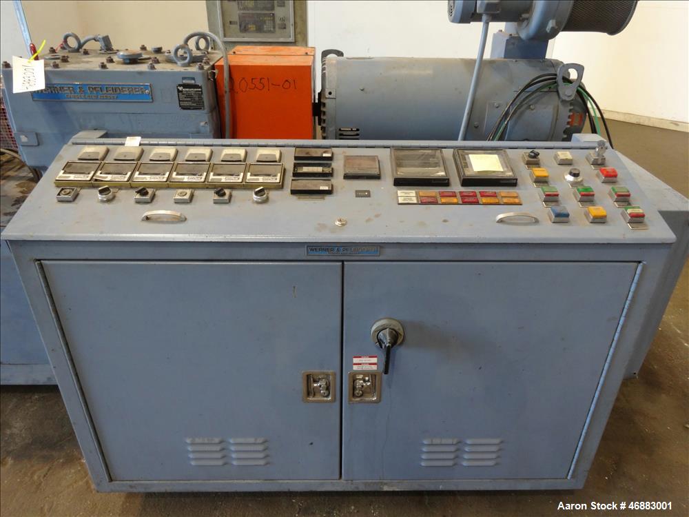 Used 40MM Werner & Pfleiderer Model ZSK40F 32.5E Co-Rotating Twin Screw Extrude