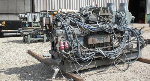 Used Werner Pfleiderer 40mm Twin Screw Extruder, Type ZSK-40. Co-rotating intermeshing side by side screw design. Approximate 33 to 1 L/D ratio. 5 barrel sections, 1 vented, 1 feed section. Electrica...