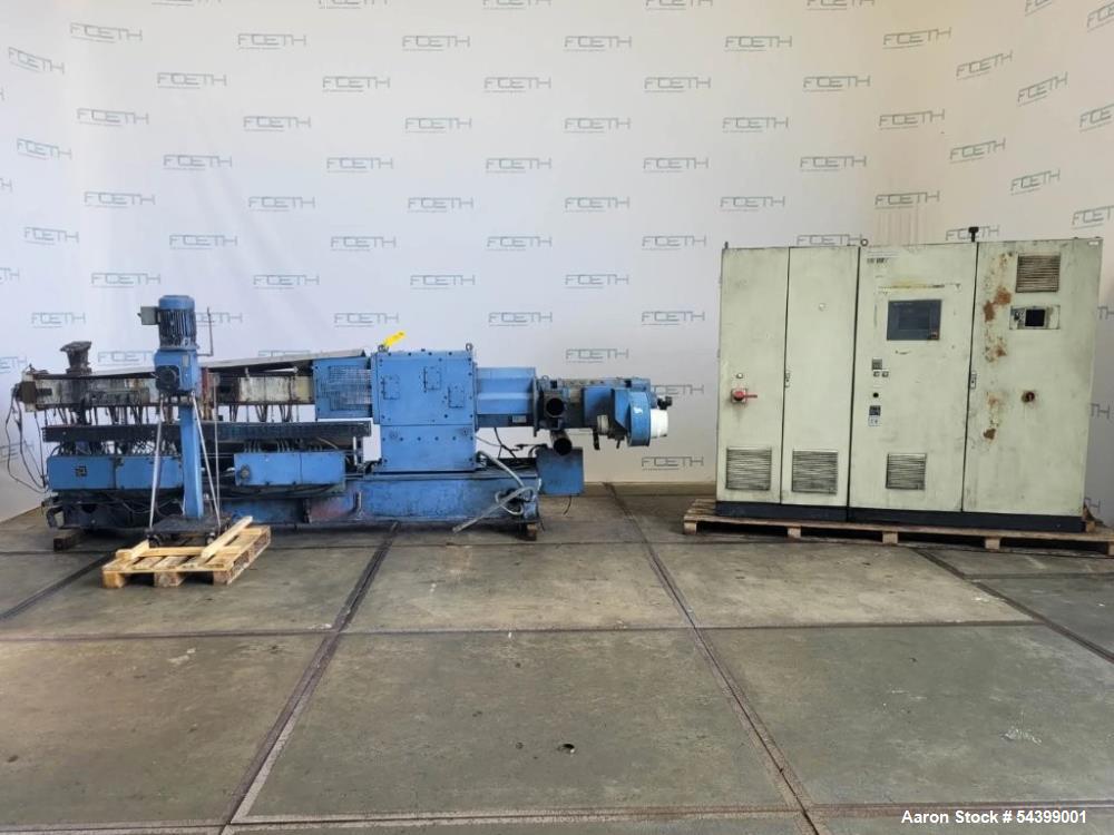 Used Coperion Werner & Pfleiderer ZSK 50 MCC Twin Screw Extruder – 40mm High-Speed Compounding System with Side Feeder