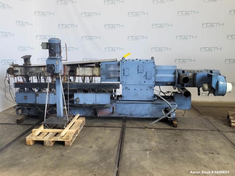 Used Coperion Werner & Pfleiderer ZSK 50 MCC Twin Screw Extruder – 40mm High-Speed Compounding System with Side Feeder