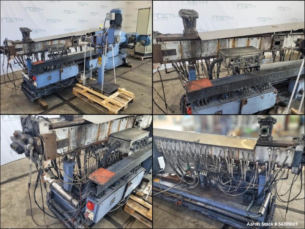 Used Coperion Werner & Pfleiderer ZSK 50 MCC Twin Screw Extruder – 40mm High-Speed Compounding System with Side Feeder