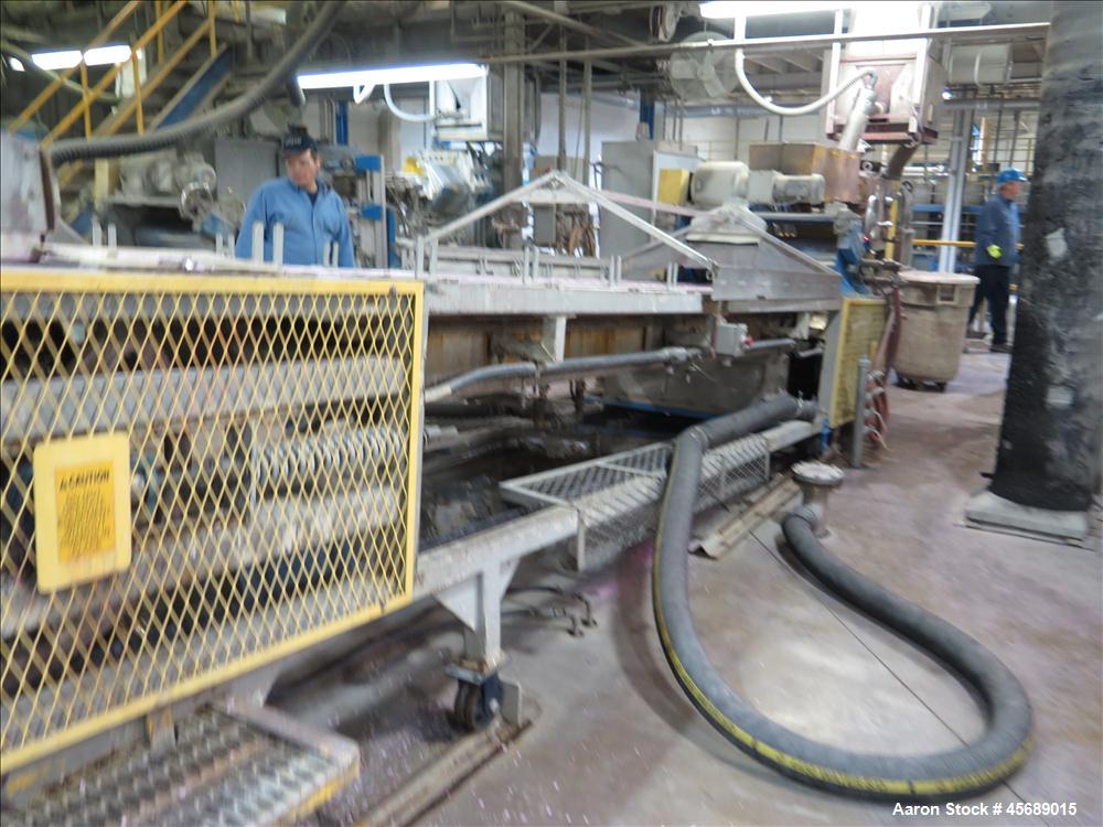 Used Werner & Pfleiderer 58mm Twin Screw Extruder, Model ZSK-58, Serial # 180913.  75 HP DC motor.  Includes:  North American Process Cooling Belt, 902M series feeder, long barrel.  Controls and Driv...