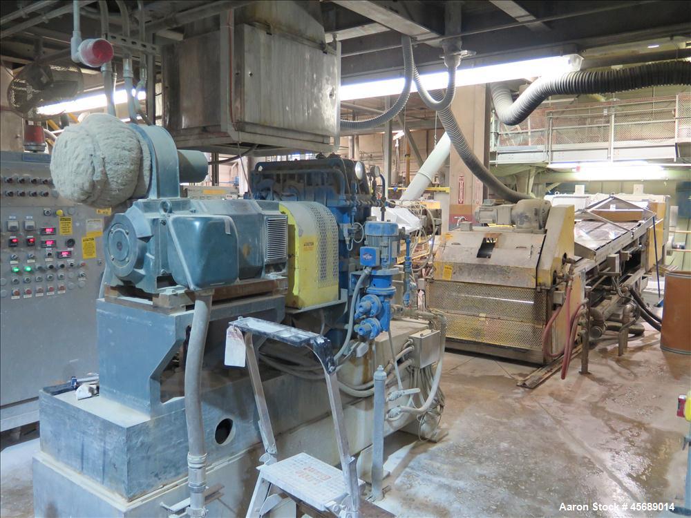 Used Werner & Pfleiderer 70mm Twin Screw Extruder, Model ZSK-70 SC.  New Baldor 150 HP AC motor,  Gearbox Rebuilt in 2011 by Coperion.  Includes; Schenck Accurate 902M Series Feeder, North American P...