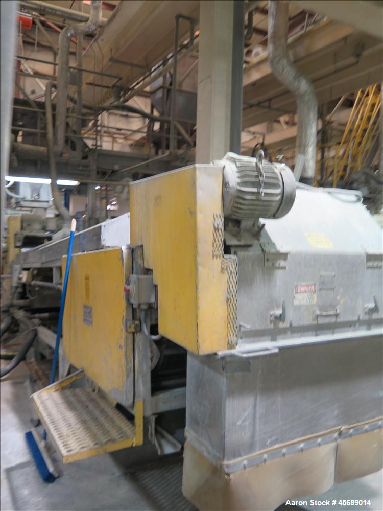 Used Werner & Pfleiderer 70mm Twin Screw Extruder, Model ZSK-70 SC.  New Baldor 150 HP AC motor,  Gearbox Rebuilt in 2011 by Coperion.  Includes; Schenck Accurate 902M Series Feeder, North American P...