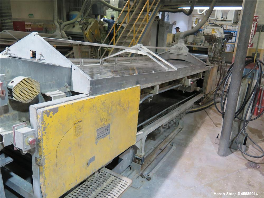 Used Werner & Pfleiderer 70mm Twin Screw Extruder, Model ZSK-70 SC.  New Baldor 150 HP AC motor,  Gearbox Rebuilt in 2011 by Coperion.  Includes; Schenck Accurate 902M Series Feeder, North American P...