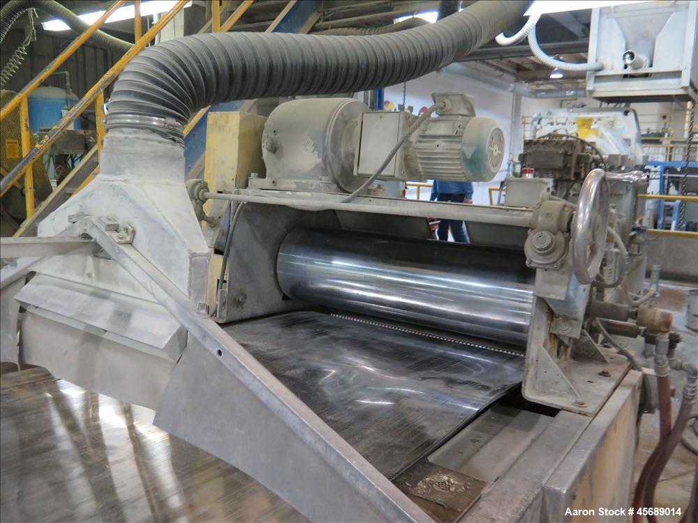 Used Werner & Pfleiderer 70mm Twin Screw Extruder, Model ZSK-70 SC.  New Baldor 150 HP AC motor,  Gearbox Rebuilt in 2011 by Coperion.  Includes; Schenck Accurate 902M Series Feeder, North American P...