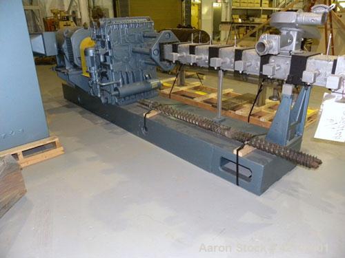 Used Werner & Pfleiderer 70mm Twin Screw Extruder/ Compounder, Type ZSK 70W 175E. Co-Rotating intermeshing side by side screw design. Approximate 28 to 1 L/D ratio. 6 Barrel sections, (1) vented with...