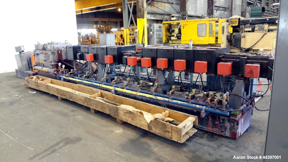 Used Werner & Pfleiderer 92mm Twin Screw Extruder, Type ZSK-92. Approximately 60 to 1 L/D ratio.  Co-rotating intermeshing side by side screw design.  14 Barrel sections, (1) feed section with a twin...