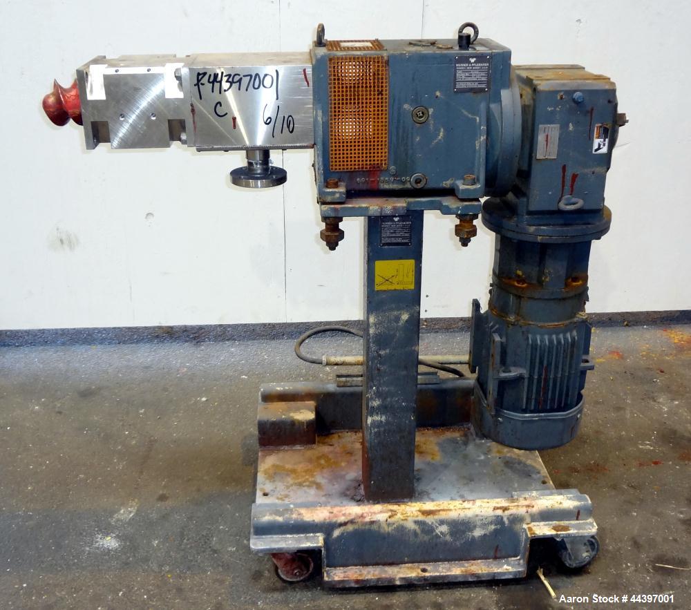 Used Werner & Pfleiderer 92mm Twin Screw Extruder, Type ZSK-92. Approximately 60 to 1 L/D ratio.  Co-rotating intermeshing side by side screw design.  14 Barrel sections, (1) feed section with a twin...