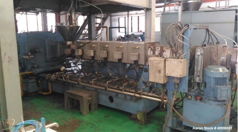 Used Werner & Pfleiderer Twin Screw Extruder. Model ZSK 92