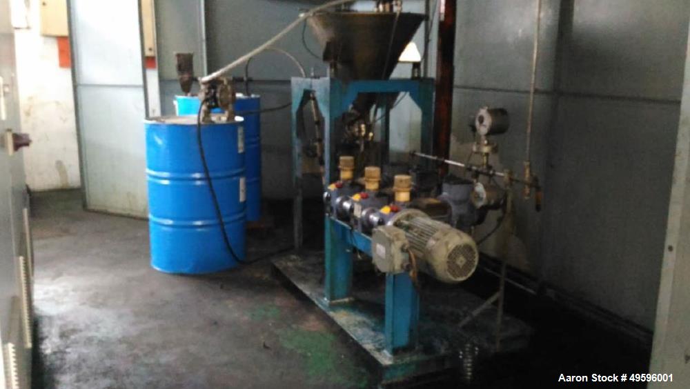 Used Werner & Pfleiderer Twin Screw Extruder. Model ZSK 92