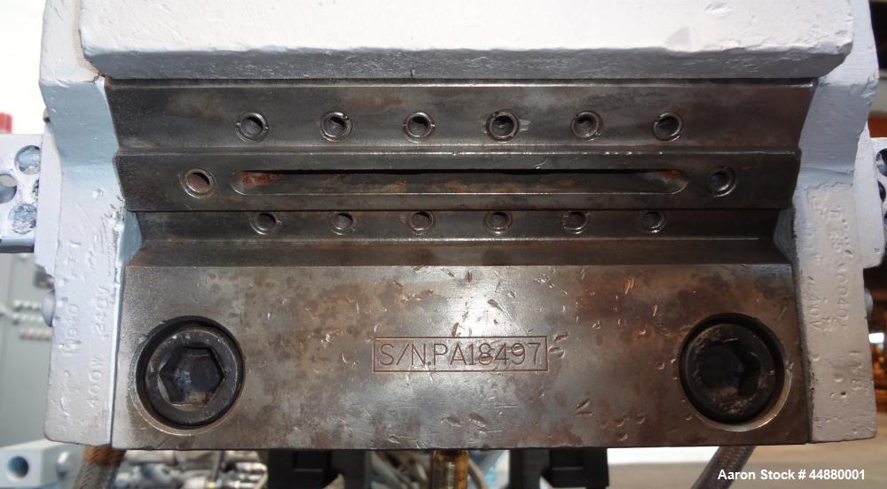 Used Werner & Pfleiderer 40mm Twin Screw Extruder, Type ZSK40F-32.5E. Approximate 40 to 1 L/D ratio. Co-Rotating intermeshing side by side screw design. 10 Barrel sections, with (1) feed section, (1)...