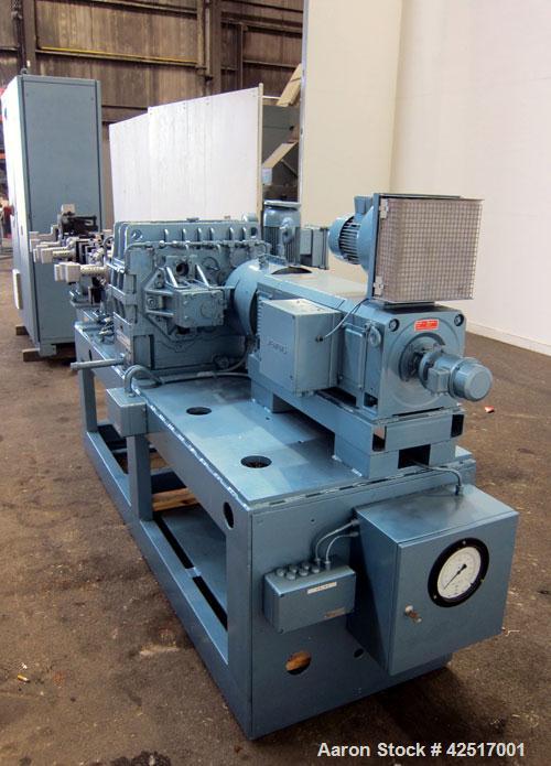Used Werner Pfleiderer 40mm Twin Screw Extruder, Type ZSK40W32.5E. Co-Rotating intermeshing side by side screw design. Approximate 40 to 1 L/D ratio. 9 Barrel sections, (1) feed section, no hopper, e...