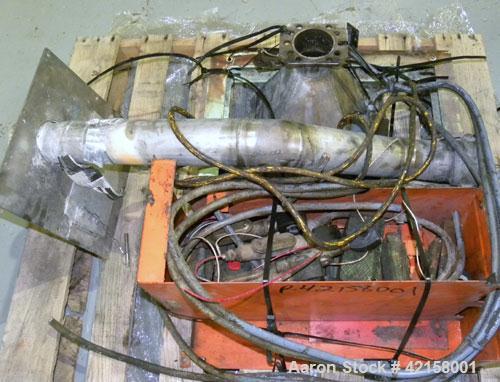 Used Werner Pfleiderer 57mm Twin Screw Extruder, Type ZSK57. Co-Rotating intermeshing side by side screw design. 7 Barrel sections, (1) feed section, no hopper, electrically heated, water cooled (no ...