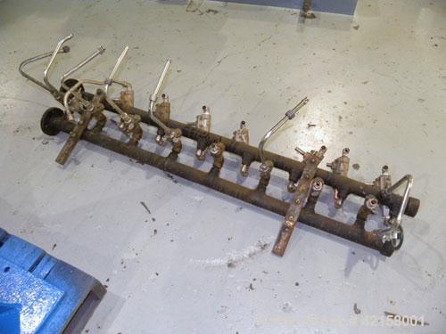 Used Werner Pfleiderer 57mm Twin Screw Extruder, Type ZSK57. Co-Rotating intermeshing side by side screw design. 7 Barrel sections, (1) feed section, no hopper, electrically heated, water cooled (no ...