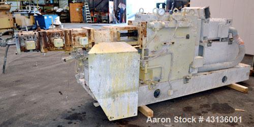 Used Werner & Pfleiderer 70mm Twin Screw Extruder, Type ZSK70F-175E. Approximate 18 to 1 L/D ratio. Approximate 40-1/2" centerline height. Co-Rotating intermeshing side by side screw design. Capacity...