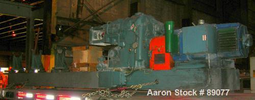 USED: Werner Pfleiderer 83 mm twin screw extruder parts machine, model ZSK80M240.2 consisting of (1) model ZSK80M240.2 extruder gearbox, werk #506786-787, built 1983, transmission ratio approximately...