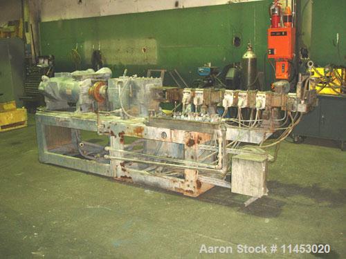 Unused-Used: Werner Pfleiderer twin screw extruder, type 25K40F-32.5E. 40 mm screws, co-rotating, 40:1 L/D, electrically hea...