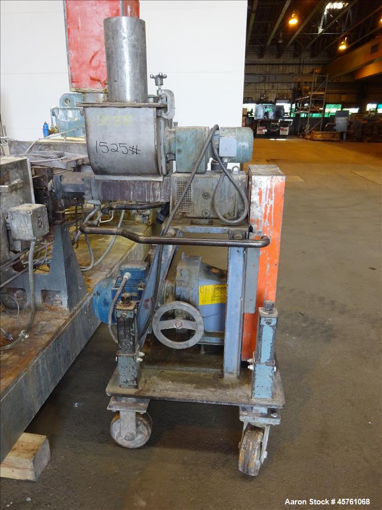 Used Werner & Pfleiderer approximate 70mm twin screw side feeder.