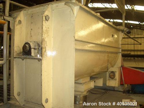 Used Twin Screw Extruder, 83 mm, 10 Barrels. Electrically heated and water cooled. 200 hp DC/SCR drive. Complete temp control panel. (1) ZSB 70 side feeder. Mfg 2004. Multi hole strand die.