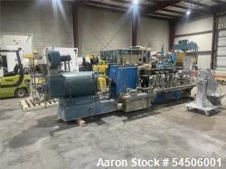 Used Coperion ZSK-58 MegaCompounder Twin Screw Extrusion System – 500 HP Complete Compounding Line with Spare Gearbox, Side Stuffer & Feeding System