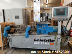 Used Leistritz ZSE 27 MAXX/48D Twin Screw Extruder System with Feeders and Vacuum Package