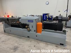 Used Leistritz ZSE-60 GL Twin Screw Extruder – 36:1 L/D, 150 HP, Side Stuffer, Strand Dies, Screws & Spares