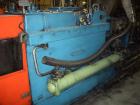 Used Twin Screw Extruder 90/92 mm. 12 barrel design. 4.997 gearbox ratio. 350 rpm output. 400 hp DC/SCR drive. Complete temp control panel. (2) ZSB 70mm side feeders. Multi hole strand die.