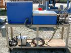 USED: APV 15MM lab size twin screw extruder, model MP2015. Co-rotating screw design. Electrically heated, water cooled barrel. Feed hopper with an accurate feeder. Driven by a 3/4 hp, 90 volt, 1725 r...