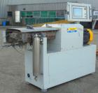 Used APV Twin Screw Extruder, 50mm screw diameter. Approximately 15 to 1 L/D ratio. Co-rotating screw design. Vented, electrically heated, water cooled barrel. (1) Feed section. Driven by an 18.5 kw ...