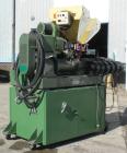 Used Berstorff 25mm Twin Screw Extruder, Model ZE25, Co-Rotating Side by Side Screw Design. Approximate 28 to 1 L/D ratio. 6 barrel sections (3) vented, electrically heated, air cooled, 1 feed sectio...