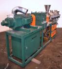 Used Berstorff 40mm Twin Screw Extruder, Type ZE40A, Co-Rotating Intermeshing Side By Side Screw Design. Approximate 36 to 1 L/D ratio. 8 barrel sections ( 2 vented), 1 feed section with hopper, (1) ...