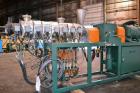 Used Berstorff 40mm Twin Screw Extruder, Type ZE40A, Co-Rotating Intermeshing Side By Side Screw Design. Approximate 36 to 1 L/D ratio. 8 barrel sections ( 2 vented), 1 feed section with hopper, (1) ...