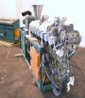 Used Berstorff 40mm Twin Screw Extruder, Type ZE40A, Co-Rotating Intermeshing Side By Side Screw Design. Approximate 36 to 1 L/D ratio. 8 barrel sections ( 2 vented), 1 feed section with hopper, (1) ...