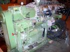 USED: Berstoff twin screw extruder, model ZE40. 40mm screw diameter, approx 40:1 L/D ratio, co-rotating screw design. 11 zone vented, electrically heated, air cooled barrel. Water cooled feed with ho...