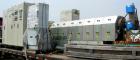 Used Berstorff Twin Screw Extruder, Model ZE90RX40D, 102 mm screw diameter. Approximate 40:1 L/D ratio. Co-rotating screw design. 7 zone electrically heated, water cooled barrel with pump, tank and h...
