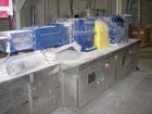 Used ENTEK MODEL EMAX 73MM EXTRUDER HAVING (2) CO-ROTATING INTERMESHING SCREWS. EXTRUDER BARREL CONSISTS OF TWELVE SECTIONS AND IS ELECTRICALLY HEATED AND WATER COOLED (CLOSED LOOP). GEAR BOX IS A HE...