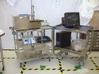 Used Haake Twin Screw Extruder, Model MINILAB. Co-rotating conical screws, electrically heated, water cooled barrel, with Thermo Fischer force feeder with minilab controller, serial #1200502065001.