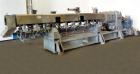 Used Leistritz 99.6mm Co-Rotating Twin Screw Extruder, Model ZSE100GL/40D, serial# 3141, built 2002. Approximately 40 to 1 L/D ratio. Electrically heated, water cooled. 9 Barrel zones, (1) top vented...